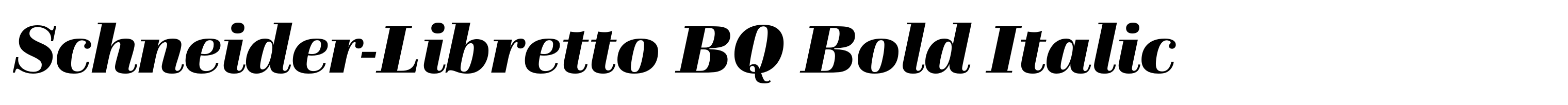 Schneider-Libretto BQ Bold Italic